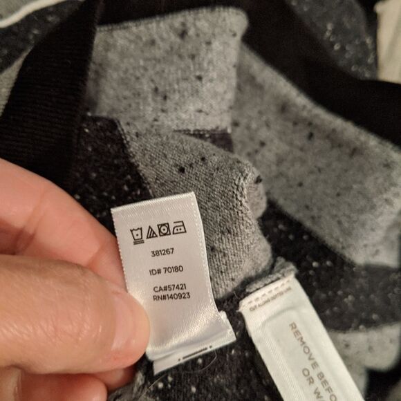 Lou & Grey sweater dress black gray size medium - Picture 2 of 5